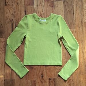 Happily Grey Olive Green Top S/M